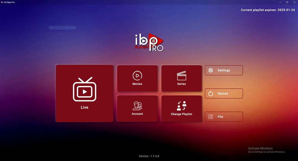 Application IBO Player sur ecran Smart TV Samsung